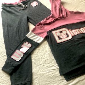 Walt Disney World sweat pants and matching hoodie. Women’s Pant Size-M, Hoodie-S